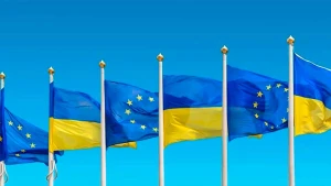прапори України та ЄС