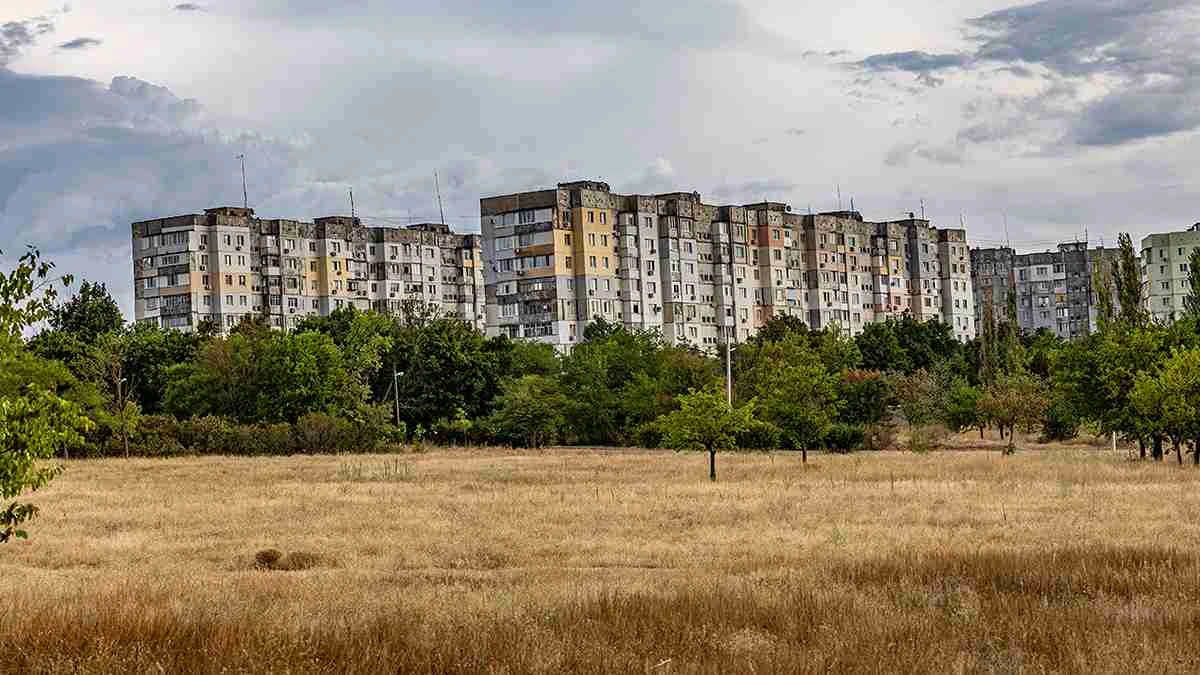 Херсонські будинки в одному з районів Херсона
