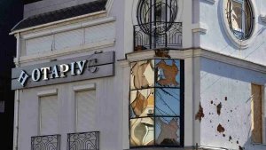 
Пошкоджена приватна нотаріальна контора в середмісті Херсона
