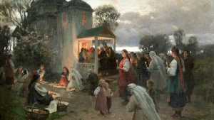 Микола Пимоненко, "Великодня заутреня", 1891