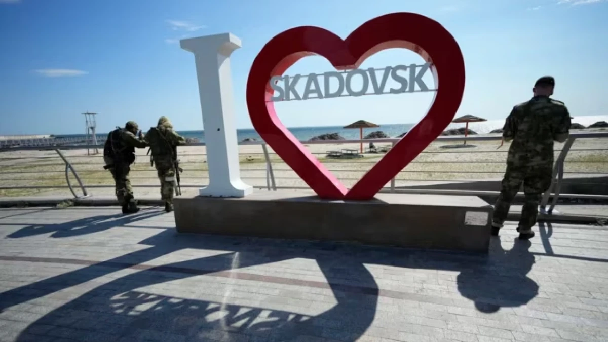 Російські військові у Скадовську, травень 2022 року