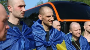 Звільнені 10 червня з російського полону українські військові. Фото: Координаційний штаб з питань поводження з військовополоненими