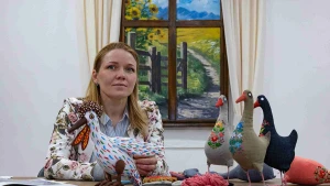 Світлана Мацюта в українському просторі театру ім. Миколи Куліша.
