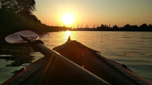 Захід сонця на Дніпрі