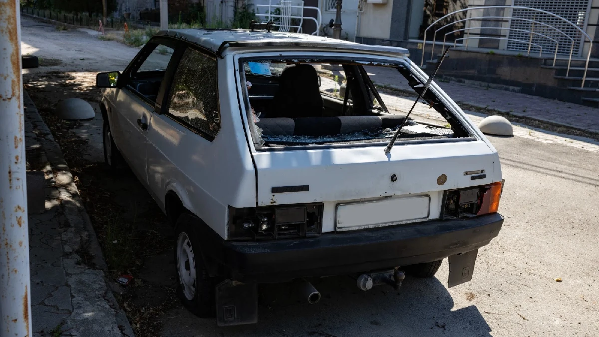 авто після обстрілу