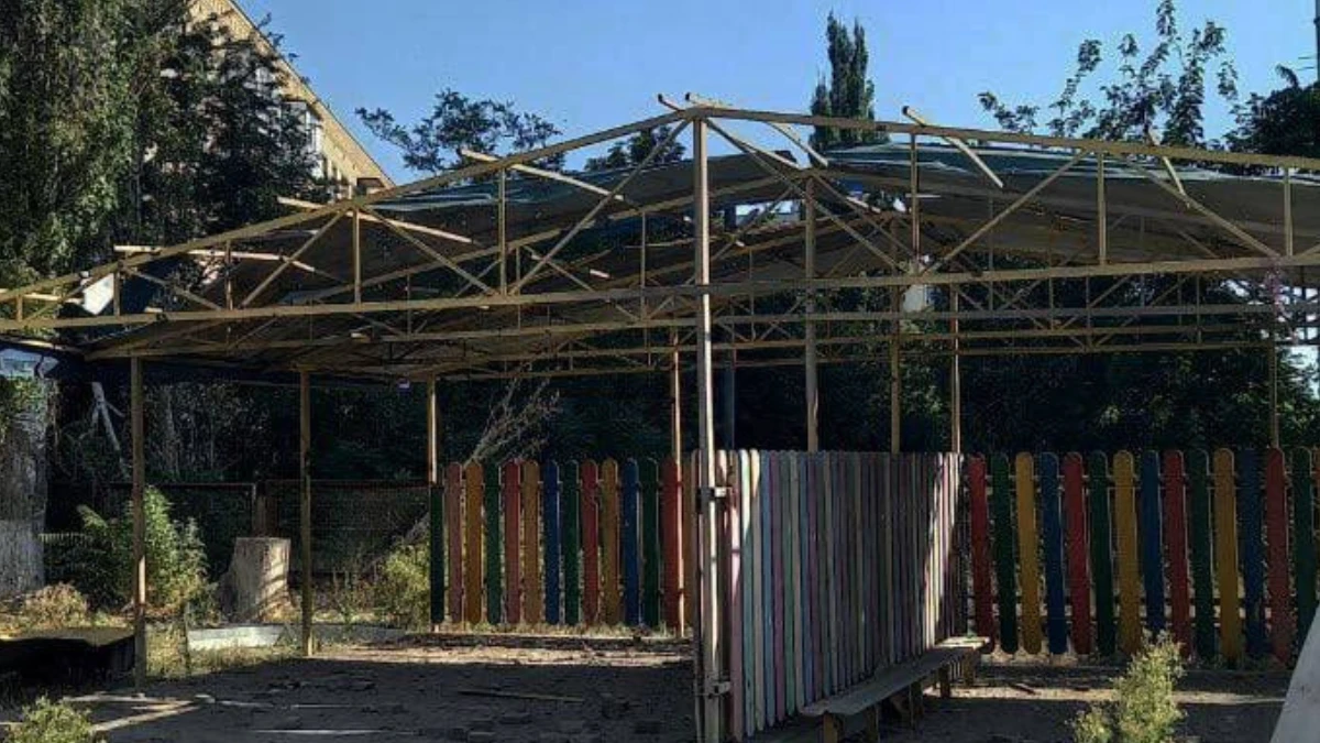 Пошкоджений дитсадок у Херсоні