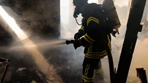 Ліквідація пожежі. Фото зі сторінки ДСНС у телеграмі