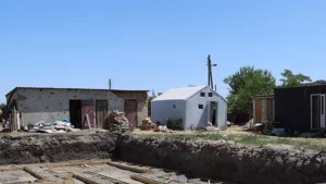 Місце відбудови будинку жителя села Посад-Покровське на Херсонщині. 