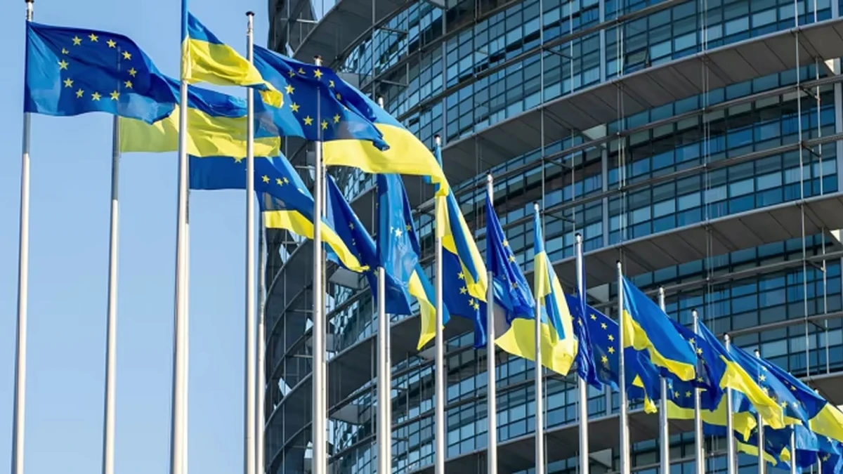 прапори України та ЄС