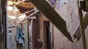 Наслідки атаки по будинку місцевої жительки у Херсоні