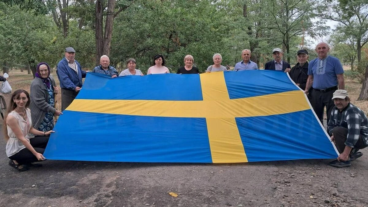Зміївка, прапор Швеції