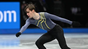 Кирило Марсак у короткій програмі чемпіонату світу з фігурного катання. REUTERS/Brian Fluharty