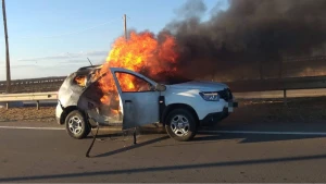 Наслідки атаки дрона військ РФ на трасі Херсон-Миколаїв