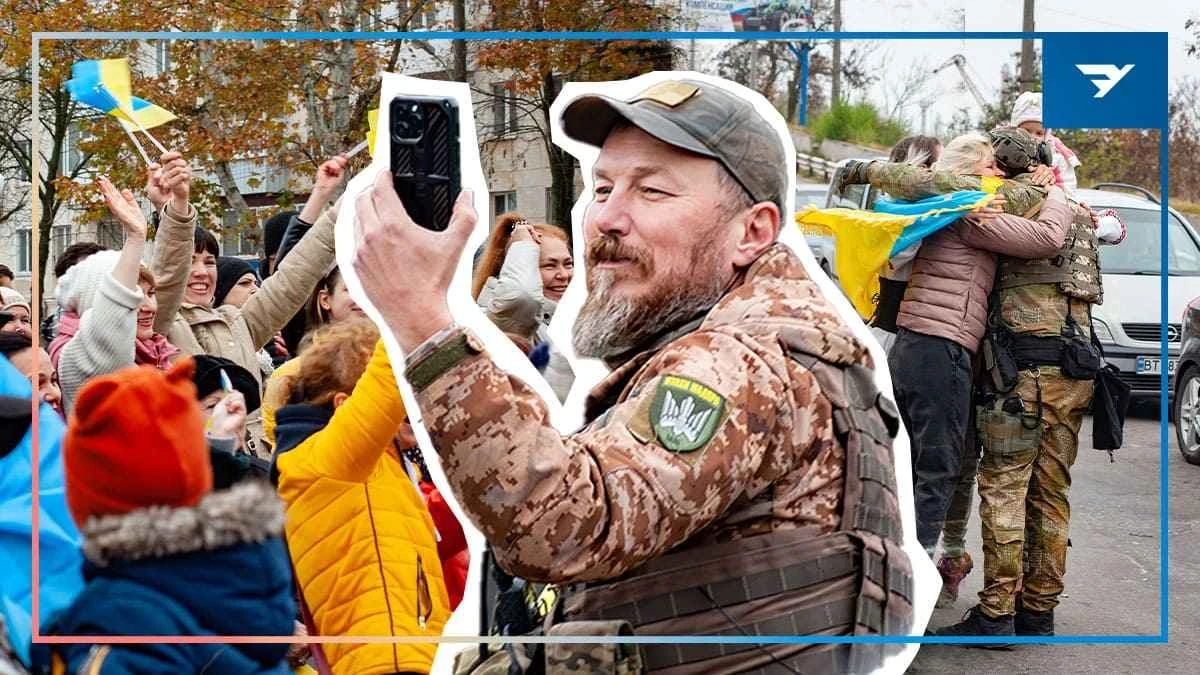 Командувач Сил безпілотних систем ЗСУ майор Роберт Бровді (Мадяр) у Херсоні 11 листопада 2022 року