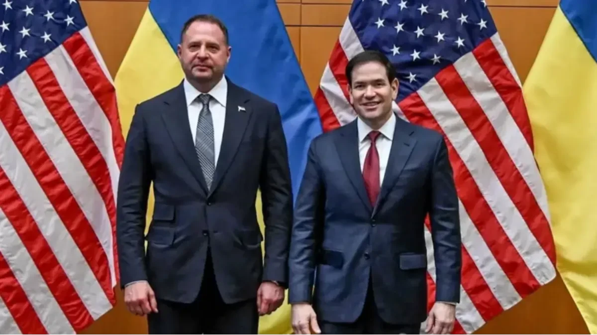 Голова Офісу президента Андрій Єрмак та Держсекретар США Марко Рубіо