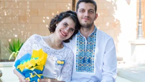 

Альона та Олег у день весілля