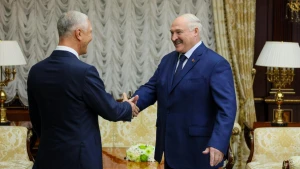 Окупаційний очільник Херсонщини Володимир Сальдо та президент Білорусі Олександр Лукашенко