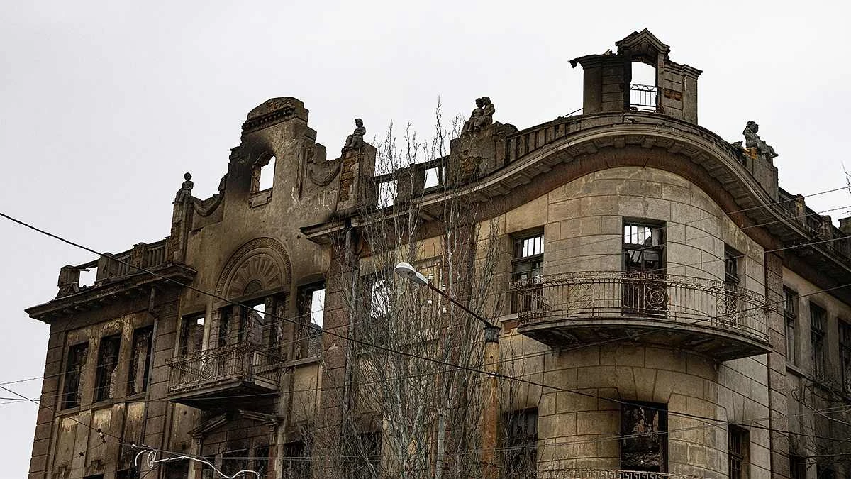 Готель "Європейський" після пожежі