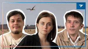 Колаж Єгора Сидоровича. Ліворуч - Євген Лір, далі - Артистка Чуприненко, Роман Бондарук. При створенні колажу використані фото Лізи Жарких, зі сторінки Артистки Чуприненко в інстаграмі, Андрія Цикоти ©️ ДП НКММК «Мистецький арсенал» 