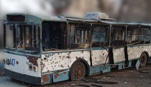 пошкоджений автобус