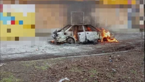 горить машина у Херсоні