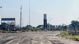 Дорога до тимчасово окупованих Олешок на Херсонщині. Фото із соцмереж 