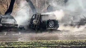 горять машини