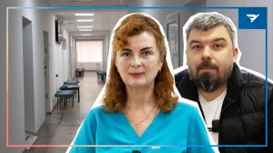 Медсестра Наталія Ходаковська та заступник директора з медичної частини Станіслав Бумбу