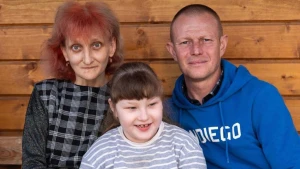 Оксана Рубель разом із чоловіком Сергієм і п’ятирічною донькою Богданою