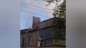 Пожежа у Херсоні. Скриншот з відео Олександра Андрющенка / "Вгору"