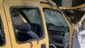 Машина волонтерів після атаки російського дрона