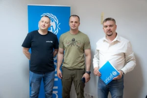 Представник фонду UNICEF та Ярослав Шанько