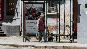 Зупинка у Херсоні. Фото Олександра Андрющенка/"Вгору"