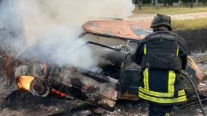 Автівка, яку атакували російські військові 