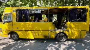 Маршрутка, яку атакували російські військові