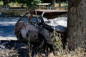 Автівка, яку атакували російські військові у Херсоні