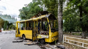 Маршрутка у Херсоні, яку атакував російський дрон 9 липня