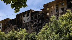 Наслідки дронової атаки у Херсоні
