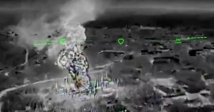 Скриншот з відео ураження енергооб'єктів на окупованих територіях України. Джерело: МАДЯР