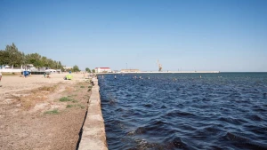 Пляж в окупованому Скадовську. Липень 2025 року. Фото: окупаційна адміністрація
