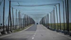 Антидронові сітки на Херсонщині. Фото зі сторінки Юлії Свириденко
