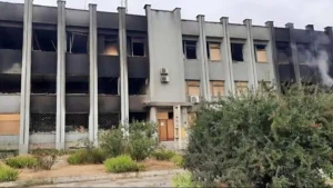 Згоріла будівля "Укрпошти" в Білозерці