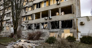 Наслідки російського удару по ХДУ у січні 2025 року. Фото Олександра Андрющенка\”Вгору”

