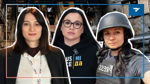Журналістка запорізького «Локатор-Медіа» Ілона Тислицька, головна редакторка нікопольської медіагрупи «Прихист» Анна Целуйко та головна редакторка сумського видання «Кордон.Медіа» Олеся Боровик.