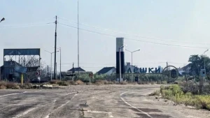 Дорога до тимчасово окупованих Олешок на Херсонщині. Фото із соцмереж 
