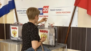 Зображення ілюстративне. Дострокове голосування на окупованій Херсонщині. Фото окупаційного медіа