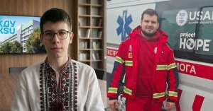 Студенти Ростислав Євсюков і Павло Зеленський. Фото: Олександр Співаковський