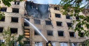 Наслідки російськи обстрілів на Бериславщині. Фото: Володимир Літвінов