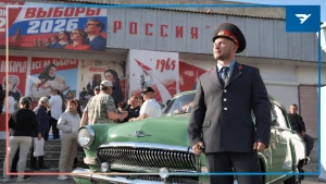 Виставка на виборчій дільниці у тимчасово окупованому Геніческу на Херсонщині. Вересень, 2026 року. Фото: окупаційне медіа