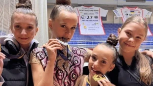 Учасниці турніру з художньої гімнастики "Victoria Cup"